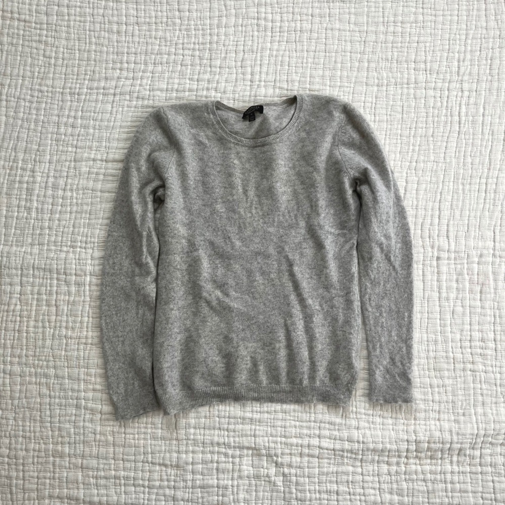 Charter Club Luxury 100% Cashmere Sweater Medium M Grey Gray Pullover Knit
